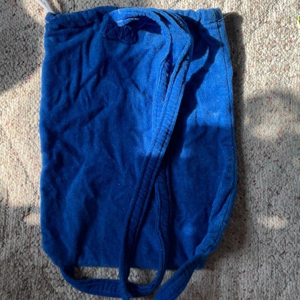 Let's Play Go Fish Blue Drawstring Backpack - Picture 2 of 2
